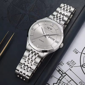 Montre mécanique automatique de luxe pour homme, bracelet en acier inoxydable, affichage du calendrier hebdomadaire, cristal saphir - Product Image 4