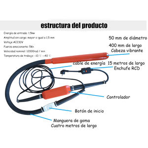 <span class=keywords><strong>Vibrator</strong></span> Beton Kecil Konstruksi Frekuensi Tinggi 2,2 KW, <span class=keywords><strong>Vibrator</strong></span> Beton Listrik <span class=keywords><strong>Vibrator</strong></span> Kenyamanan Motor Dalam - Product Image 5