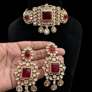 Ensemble Kundan personnalisable en vrac fait à la main tour de cou de mariée vert concepteur inspiré pour fiançailles de fête de mariage taille unique - Product Image 1