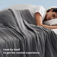 Couvertures Rafraîchissantes pour les Nuits Chaudes - Couette Rafraîchissante, Couverture d'Été Froide Taille King pour Lit Gris Foncé King 104 X 90 Pouces
