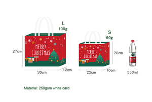 Nhà Máy Bán Buôn Tùy Chỉnh Giáng Sinh Trang Trí Quà Tặng Túi Các Tông Màu Trắng Bao Bì Giáng Sinh Túi Giấy Với Đinh Tán Xử Lý - Product Image 6