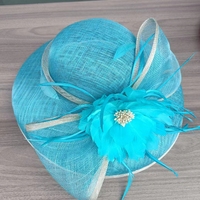 Chapeaux pour femmes à la mode, à large bord, en sinamay, pour le Kentucky Derby, chapeaux de fête, chapeaux d'église pour femmes élégantes et chics, Derby