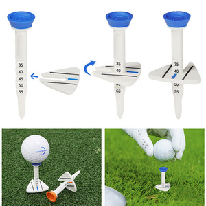 Tee de golf ajustable con marcador de altura, tees de plástico para golfistas, colores azul, verde y naranja, diseño ligero - Product Image 2