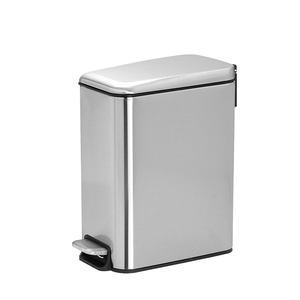 Cubo de basura de cocina de acero inoxidable de cierre suave grande de nuevo diseño cubo de basura interior/exterior Pedal de PIE forma Rectangular Mini residuos - Product Image 2