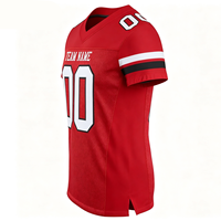 Jersey Olahraga Amerika Kustom dengan Kain Mesh dan Nomor Cetak untuk Jersey Sepak Bola Tim