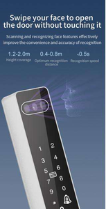 IP68 <span class=keywords><strong>Exterior</strong></span> Face Recog Fingerprint Cerradura de puerta automática Ttlock Tuya Wifi Estrecho Smart Broken Bridge Cerradura de aluminio con manija - Product Image 3