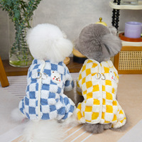 Kawaii Pet Laine Gilet À Capuche Automne Hiver Épais Teddy Chien En Peluche Bouton Manteau Petite Taille Chaud Évaluation pour Costume
