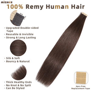 Extensions de cheveux à bandes adhésives de qualité supérieure, 18-26 pouces, sans nœuds, sans perte, cuticules alignées, <span class=keywords><strong>blond</strong></span> platine, <span class=keywords><strong>blond</strong></span> <span class=keywords><strong>cendré</strong></span>, qualité supérieure - Product Image 4