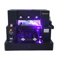 Mini Impresora UV A4, Impresora para Carcasas de Teléfono Móvil y Botellas, Compatible con Cabezal de Impresión Epson XP600 L805