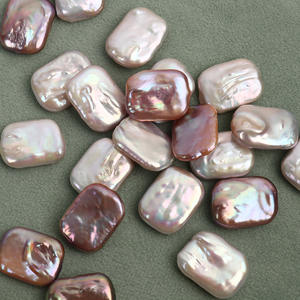 Ánh Sáng Mạnh Mẽ Tự Nhiên Nước Ngọt Trắng Ngọc Trai Baroque Đệm Vuông Biwa Ngọc Trai Lỏng Hạt Tự Làm Bông Tai Vòng Cổ Phụ Kiện - Product Image 2