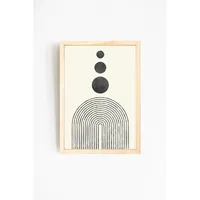 Peinture abstraite moderne multicolore avec cadre en bois naturel, art mural 04-1, plusieurs tailles disponibles