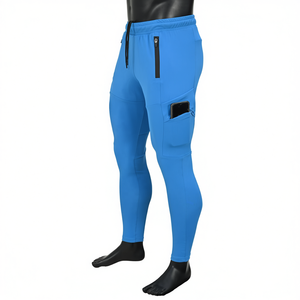 Pantalones Cargo Tácticos Negros para Hombre Blaze Fight Wear de Alta Calidad con Puños Elásticos, Logo Personalizado y Bolsillos Laterales - Product Image 1