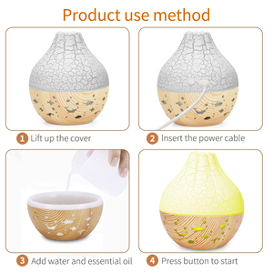 Máy làm ẩm không khí. Nhiều tùy chọn thiết kế có sẵn. Thiết kế núi lửa nứt. Bầu không khí ánh sáng đầy màu sắc. - Product Image 5