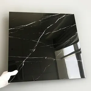 Hochwertige Ganzkörper fliesen aus schwarzem Porzellan marmor