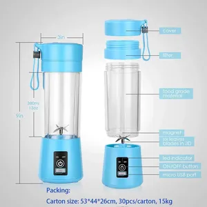 2024 Elektrische Mini Persoonlijke Juicer Draagbare Fruitmixer En Smoothie Blender Met Fles Voor Auto Rv Voor Huishoudelijk Buitengebruik