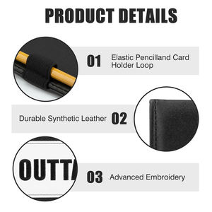 Porte-tenueur de carnet de scores de golf en cuir PU personnalisé avec logo brodé - Product Image 3