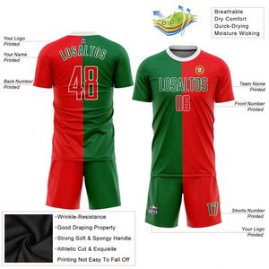 Conjunto de Uniforme de Fútbol Personalizado de Dos Colores, Manga Corta, Transpirable, para Entrenamiento y Partidos - Product Image 5