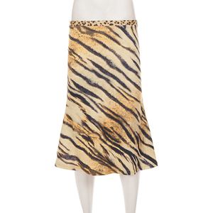 Falda midi americana vintage con estampado animal, de cintura baja, sexy, que realza la figura, estilo cola de pez, elegante, con personalidad, a la moda, versátil. - Product Image 6