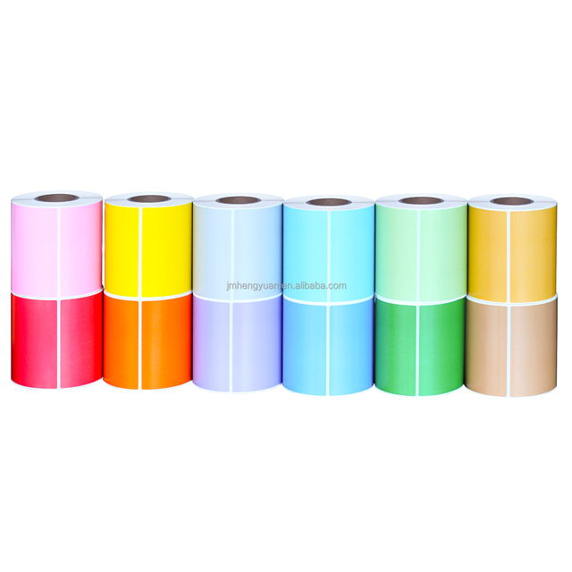 Custom Colored Thermal Labels 100x100mm Self Adhesive Barcode Sticker Roll Thermal Printer Label