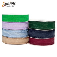 Doppelt Gekräuseltes Organza-Band 1 Zoll Champagner Gerüschter Rand Boho Hochzeit Rüschen-Organza-Band für Kerzenverpackung