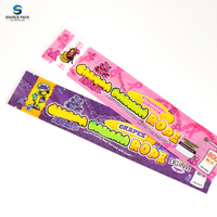Sachet en Mylar pour bonbons gélifiés en gros, scellé sur 3 côtés, anti-odeur, avec fermeture éclair, imprimé sur mesure, pour emballage alimentaire