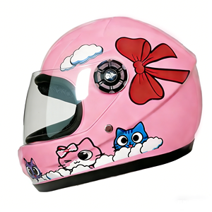 Casco integrale con grafica personalizzata, visiera trasparente, casco da moto per bambini, caschi da moto per bambini, caschi di protezione per bambini - Product Image 6