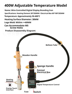 <span class=keywords><strong>Machine</strong></span> de marquage à chaud manuelle multifonction 500W <span class=keywords><strong>pour</strong></span> le cuir et le bois, avec outils de personnalisation de logo, vente directe usine - Product Image 3