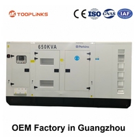 Groupe électrogène de secours Perkins 520KW 650KVA à moteur diesel 2806C, Groupe électrogène robuste 800kva 900kva 1000kva pour l'exploitation minière