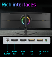 Monitor Gamer LED Curvo Personalizado de 49 Pulgadas, Pantalla LCD de 5K y 180Hz para Gamers