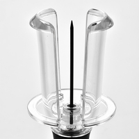 Ensemble d'ouvre-bouteille à pompe à air créatif MUYI en ABS avec bouchon verseur et coupe-capsule - Noir/Couleur personnalisée Facile à utiliser