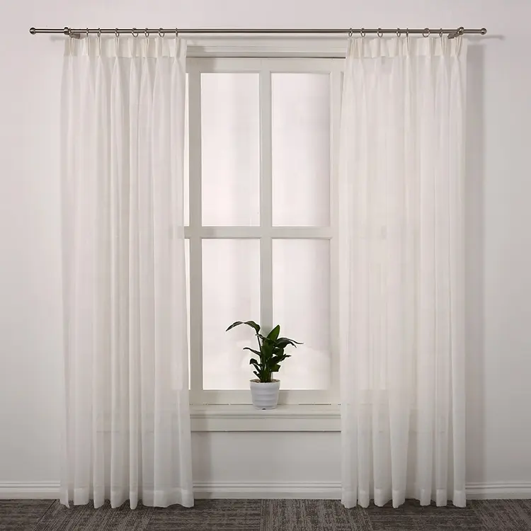 Fornitore di tende professionali pinch plisat white sheer window blinds tende per finestre soggiorno luxury