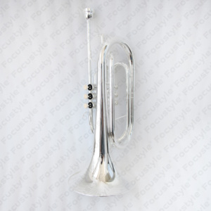 Trombón de Marcha de Latón Plateado <span class=keywords><strong>en</strong></span> Si Bemol con Estuche y Accesorios OEM - ¡Oferta Especial! - Product Image 3
