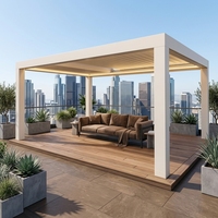 Pergola extérieure en aluminium à lames orientables, imperméable, pare-soleil moderne pour patio et jardin