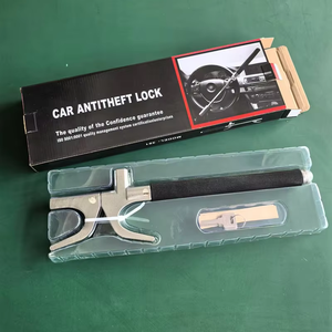 Bloqueo de Volante Retráctil Tipo <span class=keywords><strong>U</strong></span> para Automóvil, Antirrobo, con Llave de Acero - Product Image 3