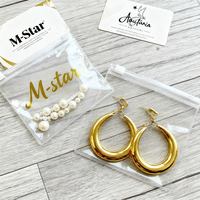 Sacs mini-zippés transparents imprimés en gravure avec logo personnalisé, emballage plastique givré à fermeture éclair pour colliers et boucles d'oreilles – Vente chaude
