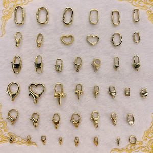 ห่วงล็อกตะขอก้ามปูชุบทองรูปวงรีแหวนประตูแบบกดสปริงรูปหัวใจสำหรับเครื่องประดับแบบทำมือสร้อยข้อมือสร้อยคอ - Product Image 4