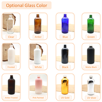 Flacons compte-gouttes pour huiles essentielles avec bouchons dorés, flacons vides rechargeables transparents avec compte-gouttes en verre
