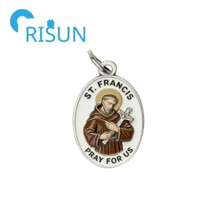 Medalla de San Francisco de Asís al por Mayor, Medalla Personalizada de San Francisco, Medalla Religiosa Católica, Medallón, Medallas - Product Image 2