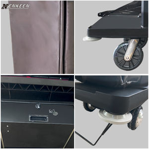 Elektrische hotel schoonmaakkar met meerdere compartimenten, schoonmaakwagen van kunststof, 300 kg draagvermogen, geschikt voor ziekenhuizen, mobiel - Product Image 4