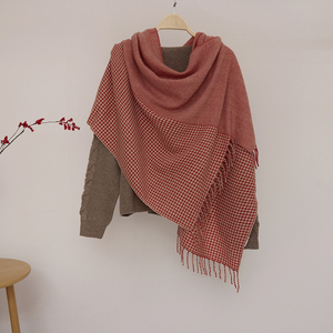Écharpes et châles en cachemire à chevrons et <span class=keywords><strong>pied</strong></span>-<span class=keywords><strong>de</strong></span>-<span class=keywords><strong>poule</strong></span> pour femme, chauds et luxueux, pour l'extérieur, vente en gros - Product Image 3