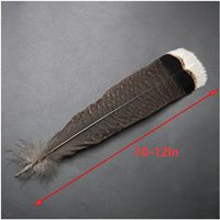 En gros pas cher sauvage Barred dindon queues aile plume plume pour mouche attachant artisanat indien coiffure décorations