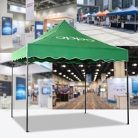 Carpa Plegable Cuadrada con Estructura de Hierro para Publicidad, Toldo de 3m para Exteriores, Protección Solar y Contra la Lluvia