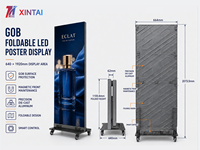 Écran d'affichage LED portable et pliable pour intérieur, modules GOB P1.2-P2.0 pour centre commercial, salon professionnel, magasin, studio, publicité