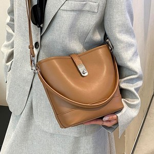 Ando <b>Bag</b> Genuine Cowhide <b>Leather</b> Bucket Handbag Women <b>Soft</b> Top Handle Shoulder Crossbody <b>Bag</b> - Product Image 2