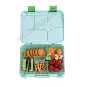 maaltijd doos school kids Suppliers-Custom Gift Lekvrij Maaltijd Prep School Kids 6 Vakken Bento-Stijl Lunchbox