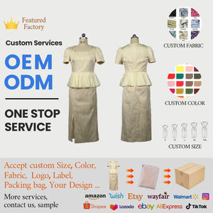 ZYHT 31231 Chic da <span class=keywords><strong>donna</strong></span> abito in tinta unita elegante stile Party manica corta con spacco elegante abbigliamento asiatico negozio Online moda - Product Image 6