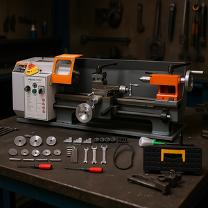 Torno de Metal Vevor de 200 mm, 50-2500 RPM, Velocidad Variable, Motor de Escobillas de 500W, Control Manual, Herramienta de Torneado - Product Image 2