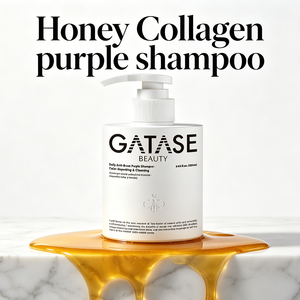 Shampooing Quotidien Anti-Jaunissement Violet : Formule Déposeur de Couleur et Nettoyante pour <span class=keywords><strong>Cheveux</strong></span> Blonds, Décolorés et Gris – Tonification, Réparation et Hydratation - Product Image 1