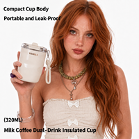Nouvelle tasse à café en acier inoxydable 316, élégante, réutilisable, cadeau d'affaires ; isolée, sans BPA ; adaptée au bureau, à la maison et en voyage