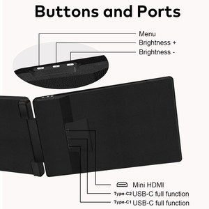 Extensor de Pantalla Portátil para Laptop de 15.6 Pulgadas, 1080P IPS, Giratorio, con USB C y HDMI - Product Image 3